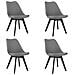 Sedia RIXK - Grafite con gambe nere x4 - Foto miniatura 1