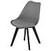 Sedia RIXK - Grafite con gambe nere x4 - Foto miniatura 2