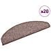 Tappetini per scale autoadesivi 20 pz 65x21x4 cm Marrone Chiaro semicircolari grandi - Foto miniatura 1