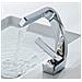 Rubinetto per lavabo da bagno, Blackswan, tipo M204, modello cromato con bocca a cascata, misura 15 cm - Foto miniatura 3