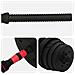 Set Manubri e Bilanciere 2-in-1 30kg Nero e Rosso - Foto miniatura 6
