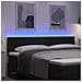Testiera LED con luci a strisce a LED Nero 180 cm Poliestere - Foto miniatura 4