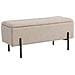 Panchetta Watford Con Contenitore In Bouclé Beige, 95 Cm - Foto miniatura 2