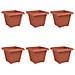 Vaso quadrato per fiori 6 pcs Rosso Mattone 43 x 43 x 33,5 cm - Foto miniatura 1