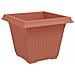 Vaso quadrato per fiori 6 pcs Rosso Mattone 43 x 43 x 33,5 cm - Foto miniatura 5