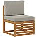 Set divani con cuscino 6 pcs Grigio Naturale e Chiaro - Foto miniatura 3