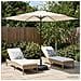 Ombrello da giardino 300 x 300 cm Poliestere Rettangolare Crema - Foto miniatura 6