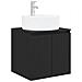 Mobile Lavabo da Parete Nero 49,5 x 44,5 x 65 cm - Foto miniatura 1