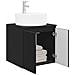 Mobile Lavabo da Parete Nero 49,5 x 44,5 x 65 cm - Foto miniatura 2
