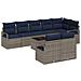 Set di divani 9 pcs Grigio polyrattan - Foto miniatura 1