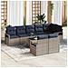Set di divani 9 pcs Grigio polyrattan - Foto miniatura 2