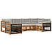 Set di divani da esterno 6 pcs Naturale e Grigio Chiaro - Foto miniatura 1