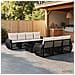 Set Divano da Giardino 8 pz Nero e Bianco Crema polyrattan - Foto miniatura 5