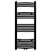 Radiatore Centrale Portasciugamano Curvo Nero 500 x 1160 mm - Foto miniatura 2