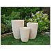 Vaso Tondo Per Interno Ed Esterno Beige 35x35x50cm Camia - Foto miniatura 16