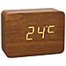 TFA Dostmann Design 60.2549.08 Clocco - Radiosveglia in plastica, effetto legno, colore: Marrone / Arancione - Foto miniatura 3