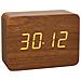 TFA Dostmann Design 60.2549.08 Clocco - Radiosveglia in plastica, effetto legno, colore: Marrone / Arancione - Foto miniatura 2