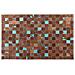 Tappeto Patchwork In Pelle Marrone E Blu - 140x200cm - Aliaga - Foto miniatura 4
