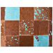 Tappeto Patchwork In Pelle Marrone E Blu - 140x200cm - Aliaga - Foto miniatura 8