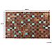 Tappeto Patchwork In Pelle Marrone E Blu - 140x200cm - Aliaga - Foto miniatura 5
