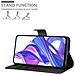 Custodia Compatibile Con Honor 9x Pro In Nero Carbone - Coperchio Protettiva Con Chiusura Magnetica, Funzione Stand E Tasca Per Le Carte - Foto miniatura 3