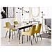 Tavolo Da Pranzo Allungabile Effetto Legno Nero / Oro 160/200 X 90 Cm California - Foto miniatura 4