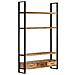Libreria 118x30x200 cm in Legno Massello di Mango Grezzo - Foto miniatura 1