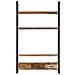 Libreria 118x30x200 cm in Legno Massello di Mango Grezzo - Foto miniatura 3