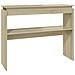Tavolino Consolle Rovere Sonoma 102x30x80 cm Legno Multistrato - Foto miniatura 2