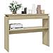 Tavolino Consolle Rovere Sonoma 102x30x80 cm Legno Multistrato - Foto miniatura 3