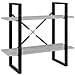 Libreria 2 Ripiani Grigio Cemento 80x30x70 cm Legno Multistrato - Foto miniatura 1