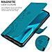 Custodia Compatibile Con Huawei Y9 2019 In Blu Fiore - Coperchio Protettivo In Design Floreale Con Chiusura Magnetica, Funzione Stand E Slot Per Carte - Foto miniatura 5
