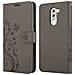Custodia Compatibile Con Honor 6x / Huawei Mate 9 Lite / Gr5 2017 In Grigio Fiore - Coperchio Protettivo In Design Floreale Con Chiusura Magnetica, Funzione Stand E Slot Per Carte - Foto miniatura 8
