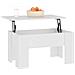 Tavolino Da Salotto Bianco 79x49x41 Cm In Legno Multistrato - Foto miniatura 5
