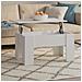 Tavolino Da Salotto Bianco 79x49x41 Cm In Legno Multistrato - Foto miniatura 6
