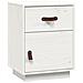 Comodini Bianchi 2 Pz 40x34x55 Cm In Legno Massello Di Pino - Foto miniatura 4