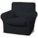 Copridivano Antimacchia Elasticizzato Protettivo Impermeabile Genius Tinta Unita Poltrona Nero 1017 - Foto miniatura 1