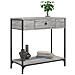 Tavolino Consolle Grigio Sonoma 75x34,5x75cm Legno Multistrato - Foto miniatura 3