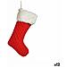 Decorazione Natalizia Calza Di Natale Rosso Stoffa 28 X 4 X 46 Cm (12 Unità) - Foto miniatura 1