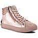 Scarpe Sportive Alte Da Donna In Pelle Rosa Con Cerniera 36 - Foto miniatura 2