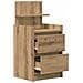 Comodini con 2 Cassetti 2 pz Rovere Artigianale 38x34x80 cm - Foto miniatura 3
