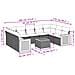 Set Divani Da Giardino 10pz Con Cuscini In Polyrattan Nero - Foto miniatura 3