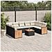Set Divani Da Giardino 10pz Con Cuscini In Polyrattan Nero - Foto miniatura 1