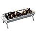 Vassoio Per Barbecue Argento 118x42x30,5 Cm Acciaio Inox - Foto miniatura 3