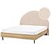 Letto Bouclé Millay 140 X 200 Cm Beige - Foto miniatura 2