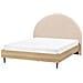 Letto Bouclé Millay 140 X 200 Cm Beige - Foto miniatura 3