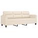 Set Divani 3 pz con Cuscini Beige in Tessuto Microfibra - Foto miniatura 4
