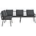Divano ad angolo  Nero 231x173x78 cm in Polyrattan - Foto miniatura 3