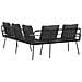 Divano ad angolo  Nero 231x173x78 cm in Polyrattan - Foto miniatura 4