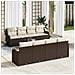 Set Divano da Giardino  9 Pezzi con Cuscini Marrone Polyrattan, Divano da Giardino 2 Posti  con Cuscini Marrone Polyrattan - Foto miniatura 2